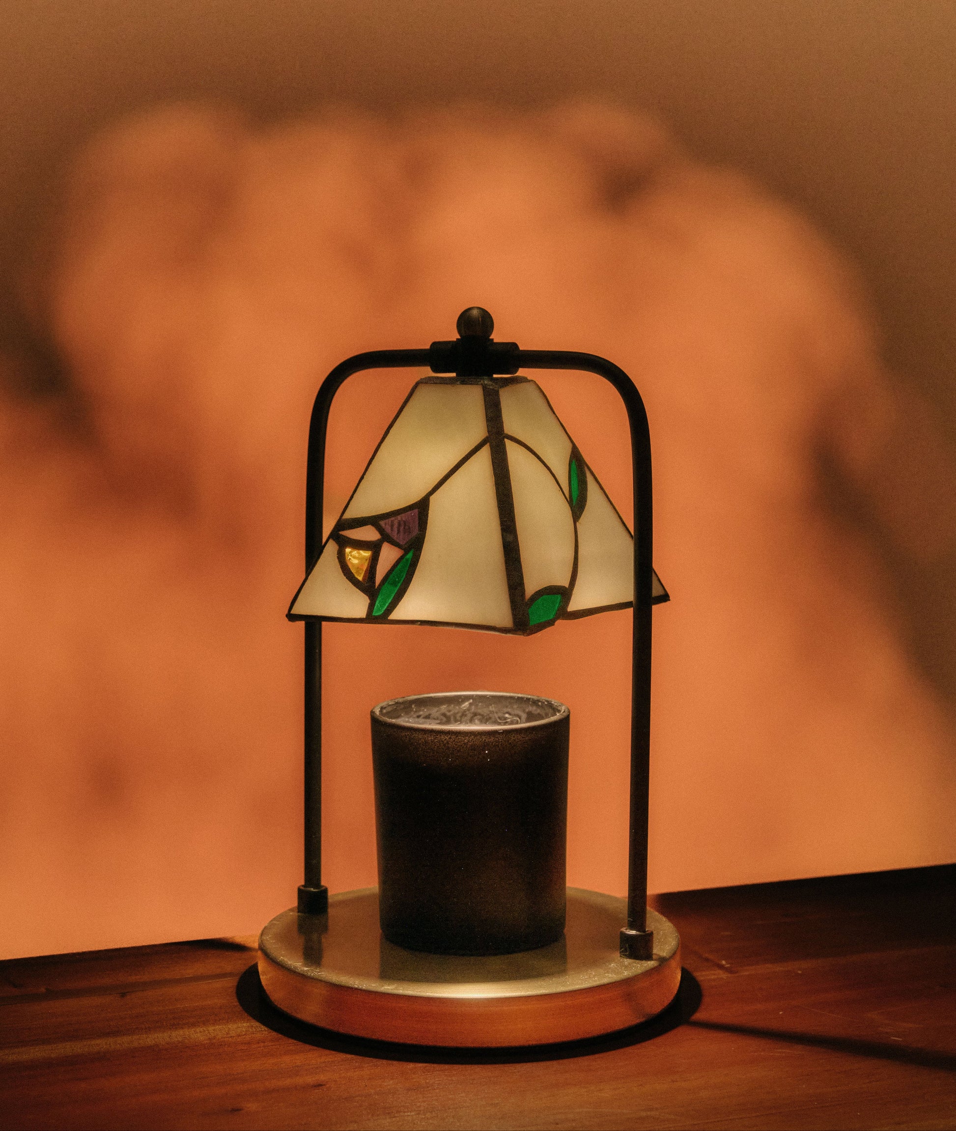 Floral Linen Glass Candle Warmer