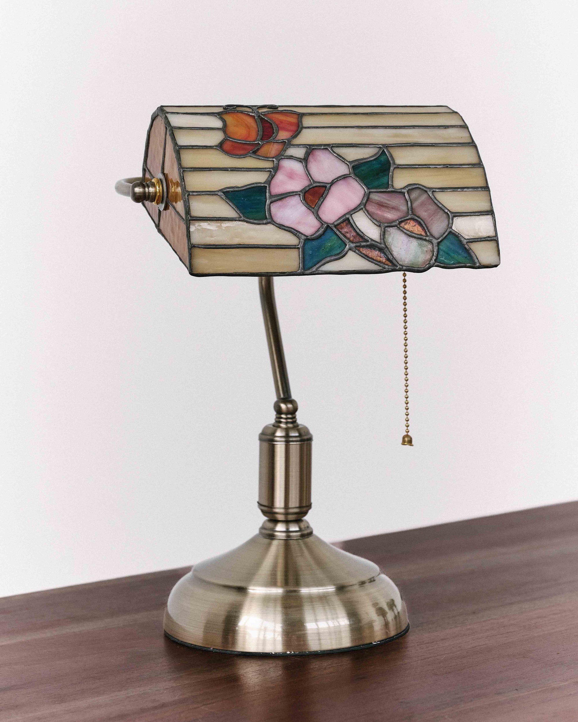 Floral Glass Reading Lamp