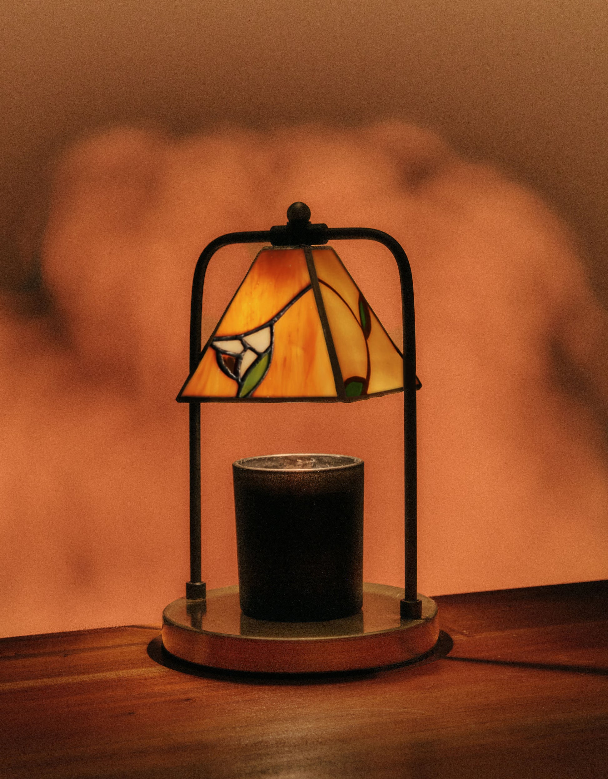 Floral Cacao Glass Candle Warmer